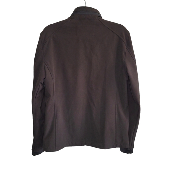 INC International Concepts Zip-Up Fleece Lined Softshell Jacket Men's S Brown - Picture 4 of 12